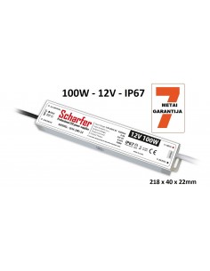 Profesionalus LED maitinimo šaltinis Scharfer 12V-100W-IP67