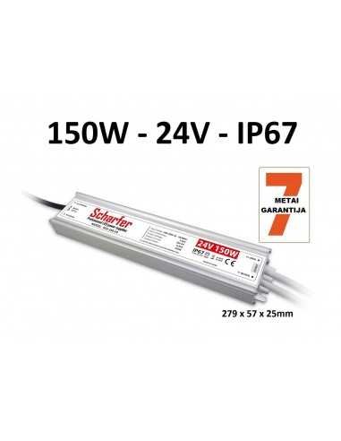 Profesionalus LED maitinimo šaltinis Scharfer 24V-150W-IP67