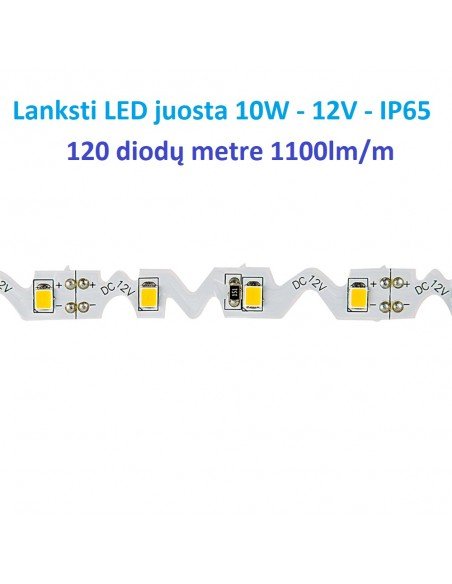 Lanksti LED juosta 12V - 10W - 1100lm - IP65 - WW