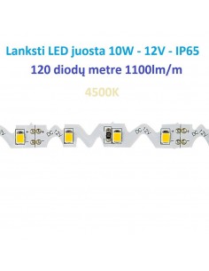 Lanksti LED juosta 12V - 10W - 1100lm - IP65 - DW