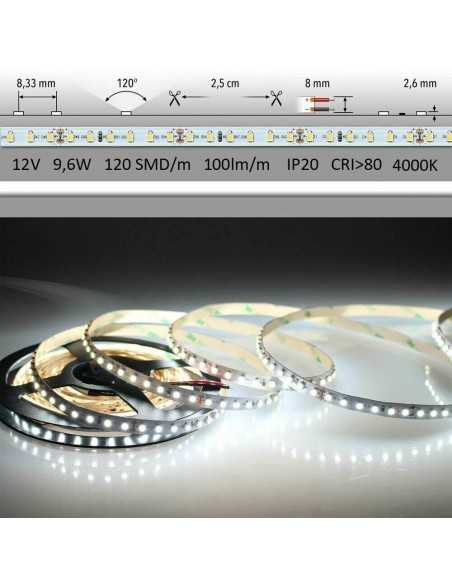 LED juosta 2835 - 9,6W/m - 4000K LED juosta 2835 - 9,6W/m - 4000K