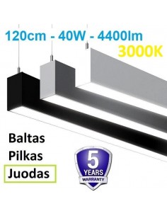 Linijinis LED šviestuvas - Linear 120cm - 40W juodas 2