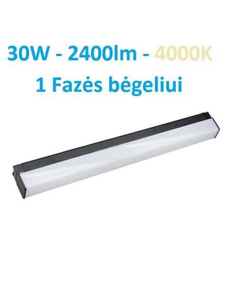 Linijinis TRACK LED šviestuvas - 1 Fazės 60cm 30W - 4000K Linijinis TRACK LED šviestuvas - 1 Fazės 60cm 30W - 4000K