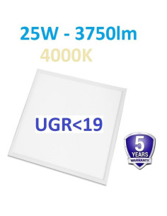 LED panel armstrong luboms 60x60cm - 25W - 3750lm - 4000K UGR19