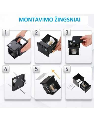 LED šviestuvas - Lumi Adjustable 6W - G9 Antracit DW