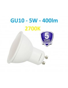 GU10 - 5W - 400lm - 2700K LED lemputė