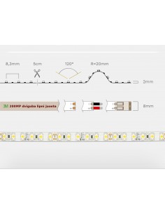 LED juosta Premium 24V - 12W - 6000K - IP20 2