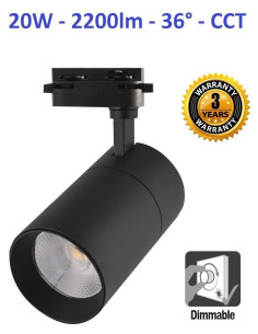 Akcentinis LED šviestuvas - Track - 20W - CCT juodas