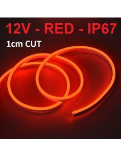 LED juosta NEON FLEX 12V - Raudona - IP67 - 5 metrai