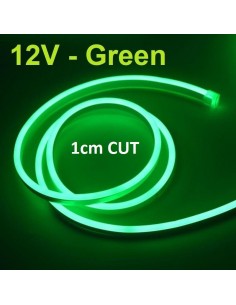 LED juosta NEON FLEX 12V - 12W - GREEN - IP67 - 5 metrai - 1cm cut - IP67