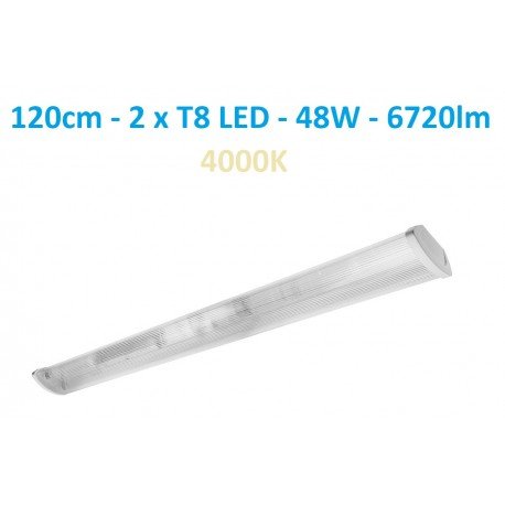 Linijinis LED šviestuvas 120cm - 2 x T8  - 6720lm - 4000K 