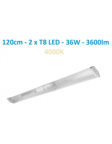 Linijinis LED šviestuvas 120cm - 2 x T8  - 6720lm - 4000K 