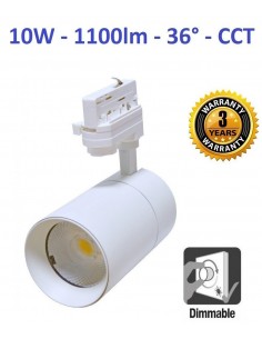 Akcentinis Track šviestuvas 1 fazės - 10W - CCT juodas