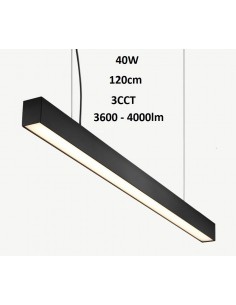 Linijinis LED šviestuvas - Linear 120cm 40W - JUODAS CCT