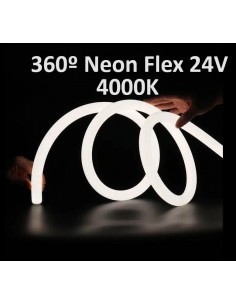 360° NEON FLEX LED JUOSTA 16mm - 24V - 3000K - IP67
