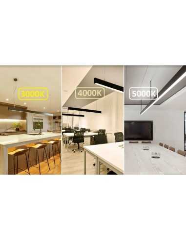 Linijinis LED šviestuvas - Linear 120cm 40W - JUODAS CCT