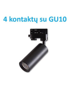 Akcentinis LED šviestuvas 3 fazių - Track GU10 juodas