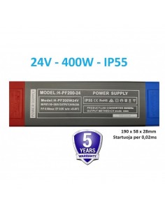 Profesionalus LED maitinimo šaltinis 24V - 400W - IP55