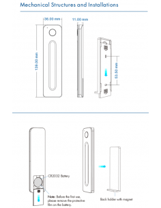 SKYDANCE R11 nuotolinis valdymo pultelis, 1 zonos, su magnetiniu laikikliu 2