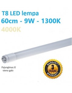 600cm - T8 LED lempa - 9W - 1050lm - 4100K