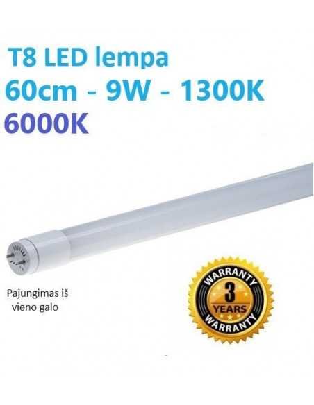 60cm - T8 LED lempa - 9W - 1300lm - 6000K