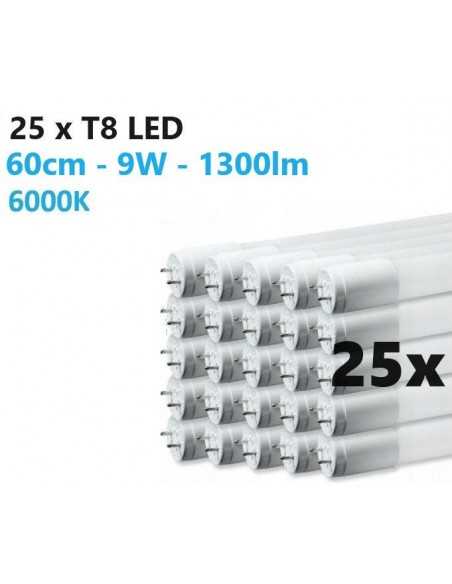 25 x 60cm - T8 LED lempa - 9W - 1300lm - 6000K