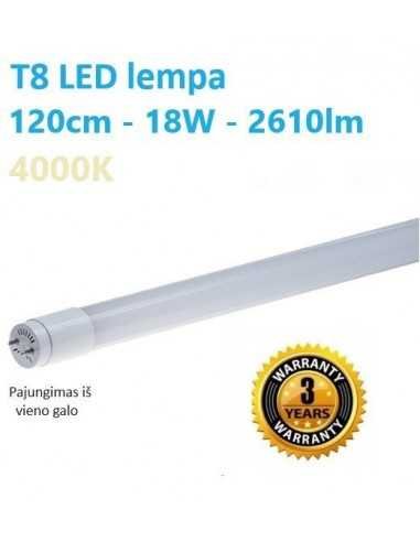 T8 LED lempa 120cm 18W - 2610lm - 4000K