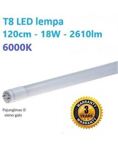 T8 LED lempa 120cm 18W - 2610lm - 6000K