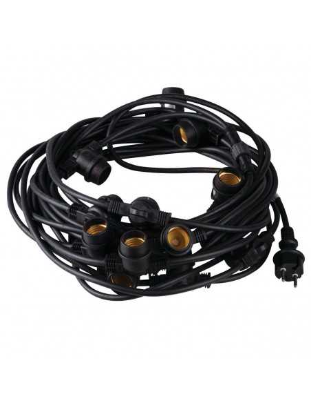 Lauko girlianda E27 - 15 metrų su lemputėmis