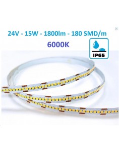 LED juosta Premium 24V - 15W - 6000K - 180smd - IP65