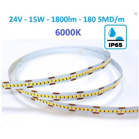 LED juosta Premium 24V - 15W - 4500K - 180smd - IP65