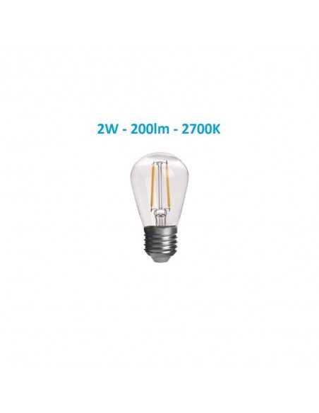 Lauko girlianda E27 - 15 metrų su lemputėmis