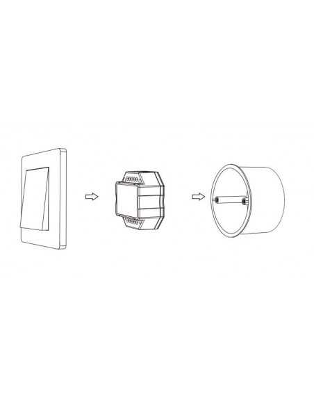 V1-L PUSH dimeris - 8A LED šviesos intensyvumo reguliatorius iki 12V-48V