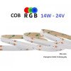 COB RGB LED juosta 24V - 14W - IP20 - 578LEDs/m