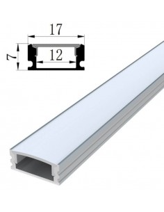 LED juostos profilis U 2m su dangteliu