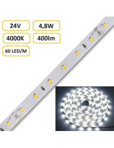 LED juosta - 4,8W - 24V - 3000K - IP20 šiltai balta