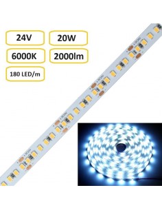 24V LED juosta - 20W - 6000K -180smd