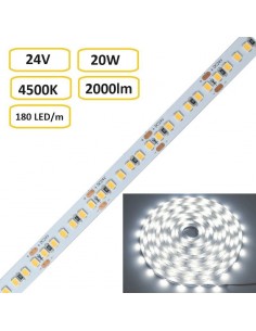 LED juosta Premium 24V - 20W - IP20 - 4500K - 180smd