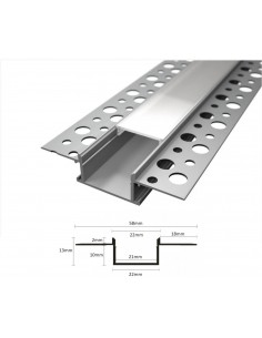 Priglaistomas aliuminis profilis R5 LED juostelei 2m