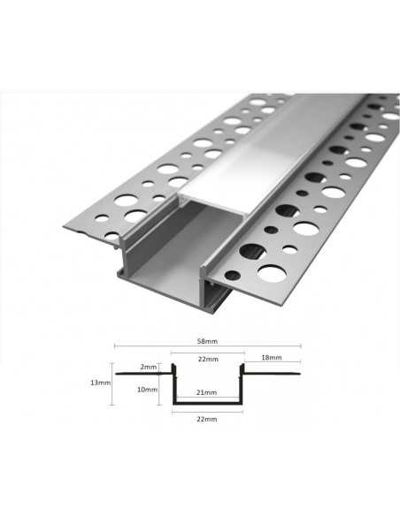 Priglaistomas aliuminis profilis R5 LED juostelei 2m Priglaistomas aliuminis profilis R5 LED juostelei 2m
