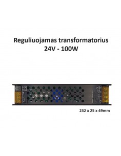 Reguliuojamas Profi LED maitinimo šaltinis 100W - 24V