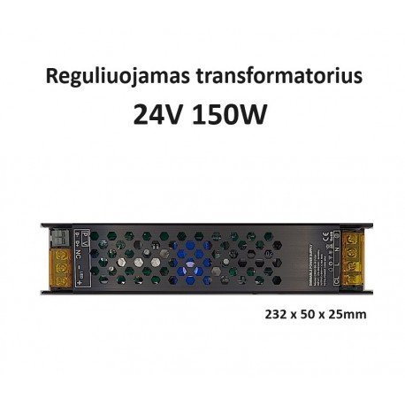 Reguliuojamas Profi LED maitinimo šaltinis 150W - 24V