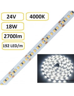 LED juosta - 24V - 18W - 2700lm - 4000K - 192LED
