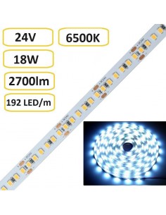 LED juosta - 24V - 18W - 2700lm - 6500K - 192LED