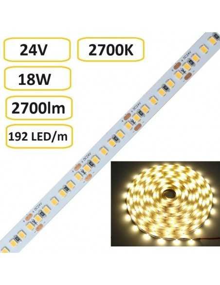 24V LED juosta - 18W - 2700K -192LED