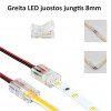 Greita LED juostos jungtis - 2 kontaktų 8mm