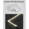 Kampinė jungtis COB LED juostai 230V IP65