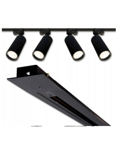 Įleidžiamas bėgelis Track šviestuvui juodas - Premium 2m 2