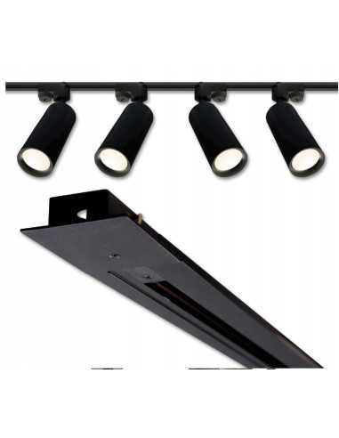Įleidžiamas bėgelis Track šviestuvui juodas - Premium 2m