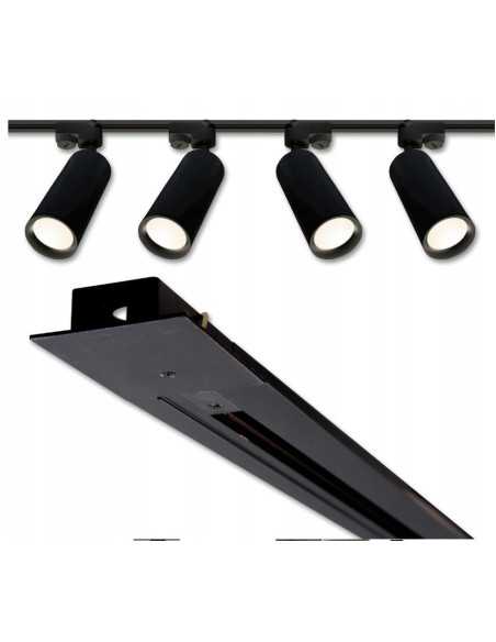 Įleidžiamas bėgelis Track šviestuvui juodas - Premium 2m